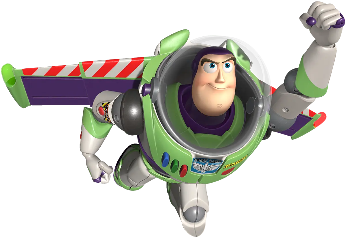 Buzz Lightyear flying by
